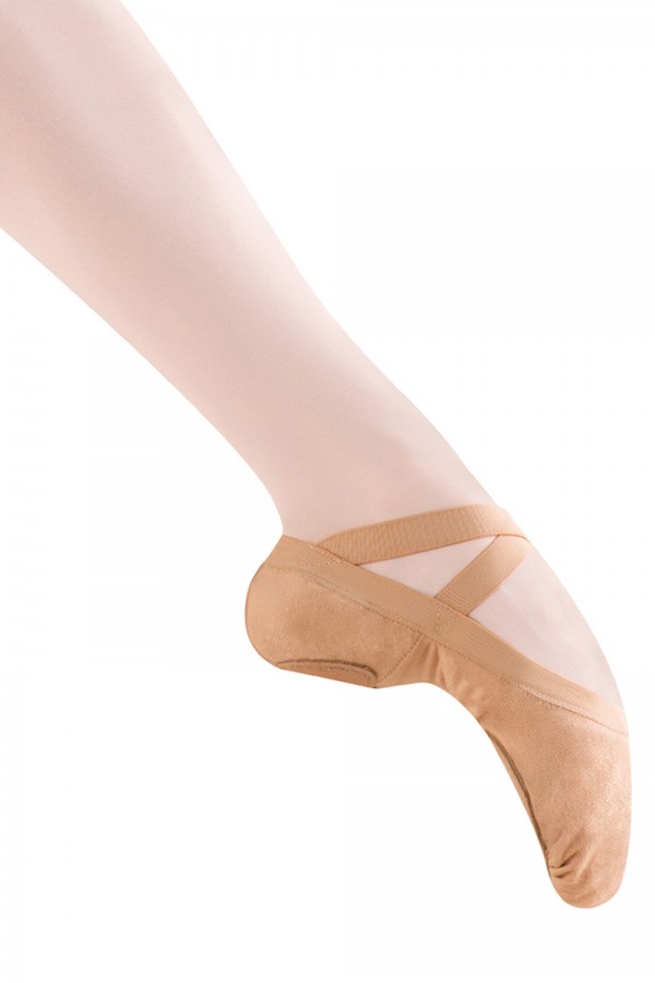 Baletki płócienne Bloch Pro Elastic S0621L różowe i beżowe - obrazek 2