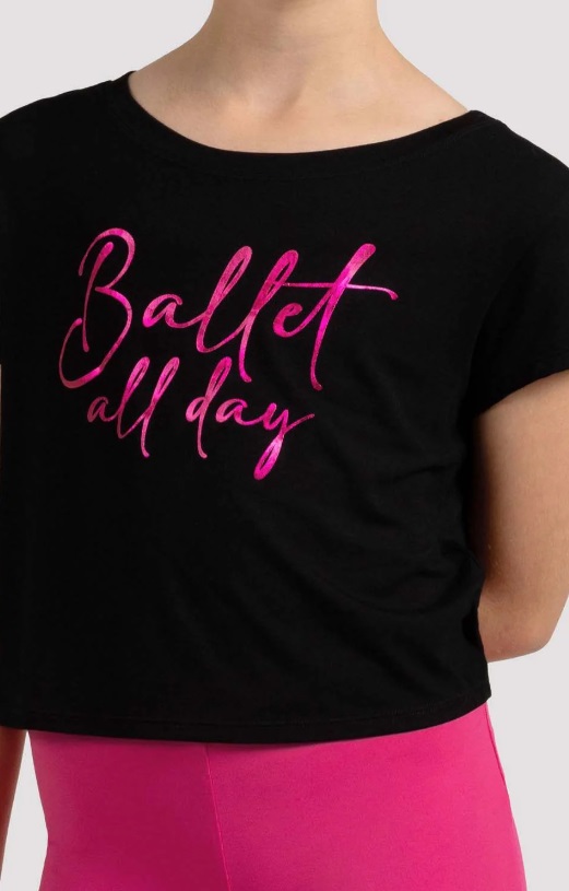 Ballet Print T-shirt Bloch M745C - obrazek 2