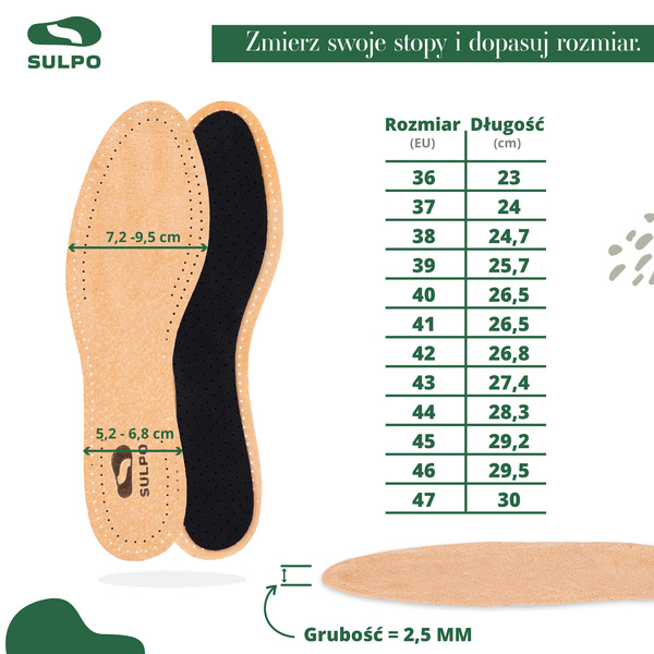 Skórzane wkładki do butów - obrazek 4