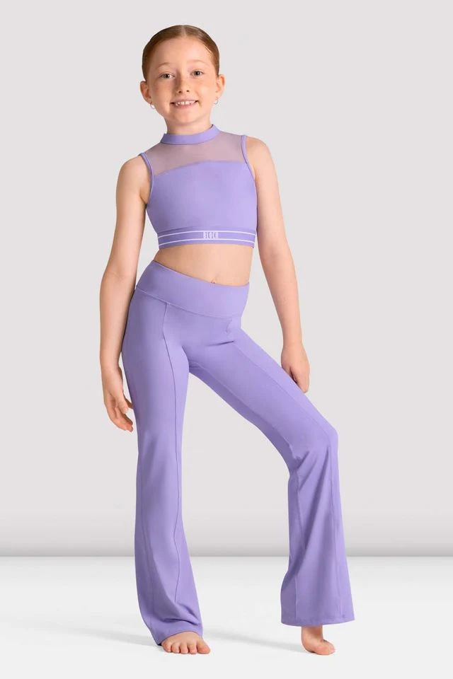 Legginsy Dziewczęce Flare Nora Bloch (liliowe i czarne) - obrazek 4