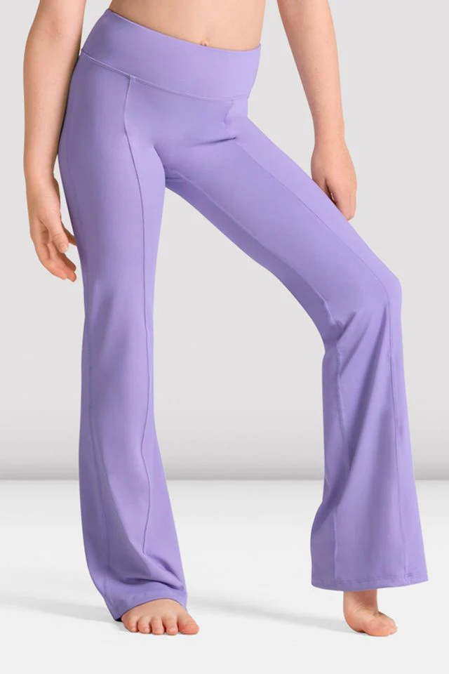 Legginsy Dziewczęce Flare Nora Bloch (liliowe i czarne) - obrazek 2