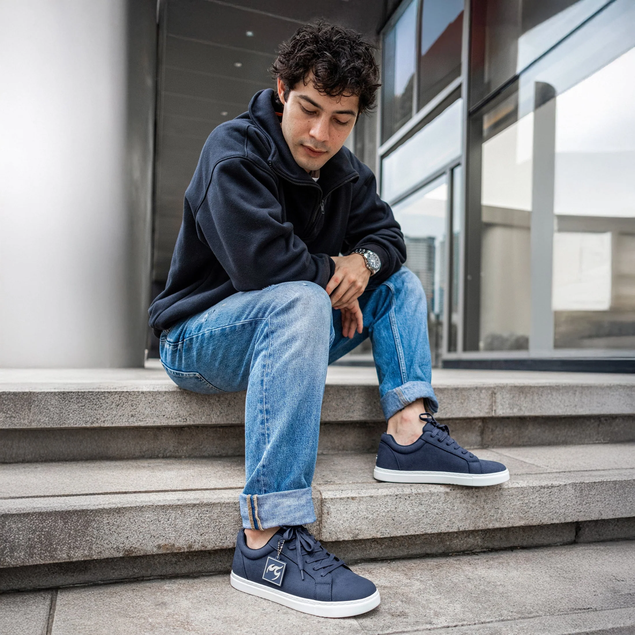 Sneakers Fuego Low Top Navy - obrazek 2
